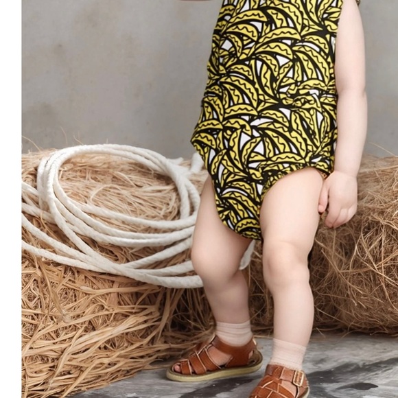 Stella McCartney Kids Yellow and Black Swimsuit - Picture 2 of 7